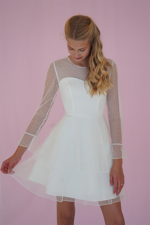 Konfirmationskjoler -  Esther i prikket tyl