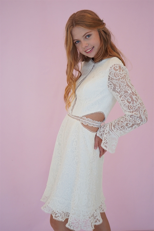 Konfirmationskjoler - Ava med transparant talje