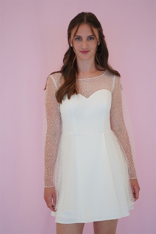 Konfirmationskjoler - Aurora i prikket tyl